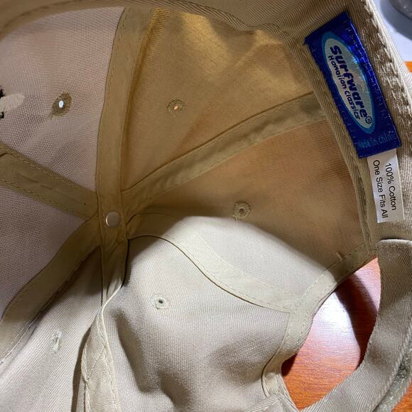 SURFWEAR Hawaiian Classics Souvenir Turtle Logo Tan Cotton Baseball Cap NEW - Picture 3 of 13